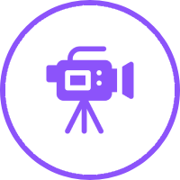 icon to a video camera or microphon